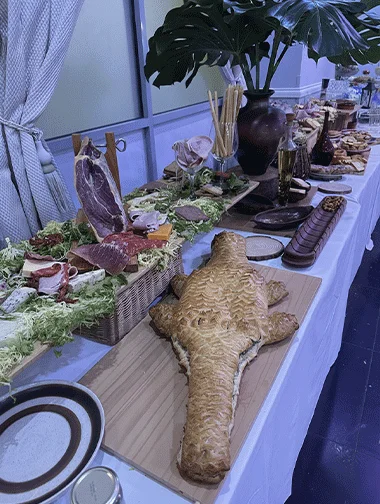 Party dining area arranged by best food catering in London