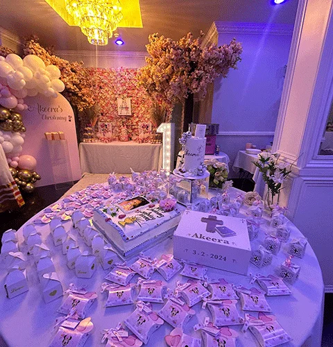 Baby shower venue at a premier banqueting hall in Ilford, London