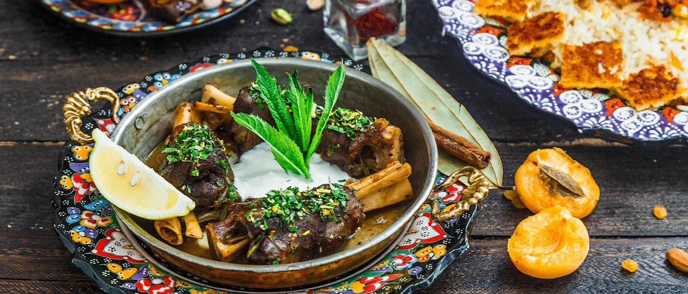 A to Z catering food setup at a London banquet hall event