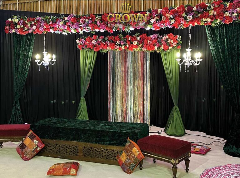 Flower-Panel-In-Green-Theme stage form mendhi